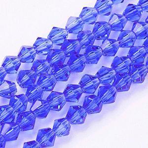 Biconice Sticla 4x4mm Blue — Imaginea 1