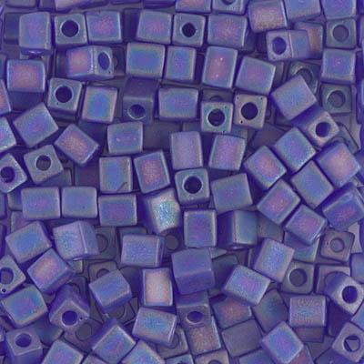 Miyuki Cube 1.8mm 0151FR Matted Transp. Cobalt AB — Imaginea 1