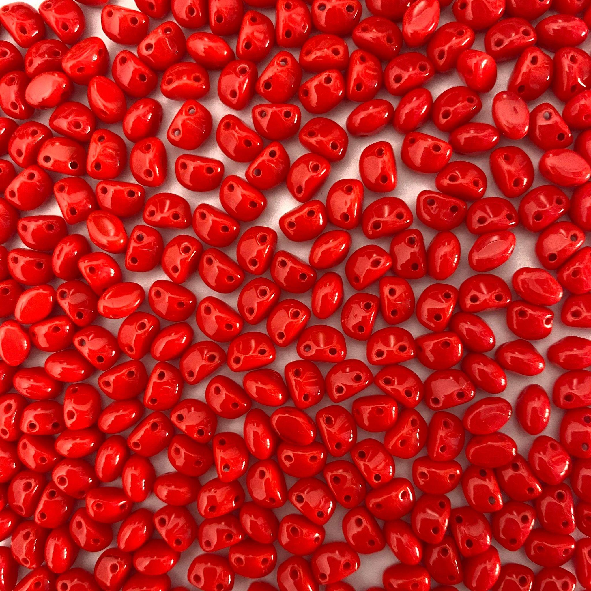 Margele Candy Oval 4x6mm 93180 Opaque Red — Imaginea 1