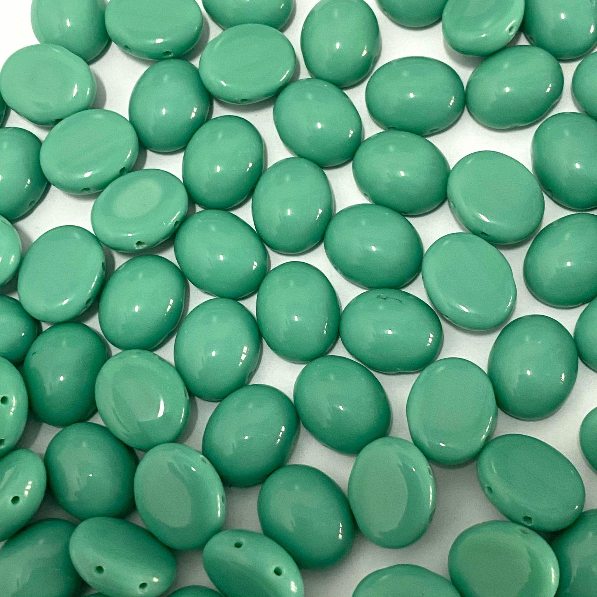Margele Candy Oval 10x12mm 63130 Opaque Turquoise — Imaginea 1