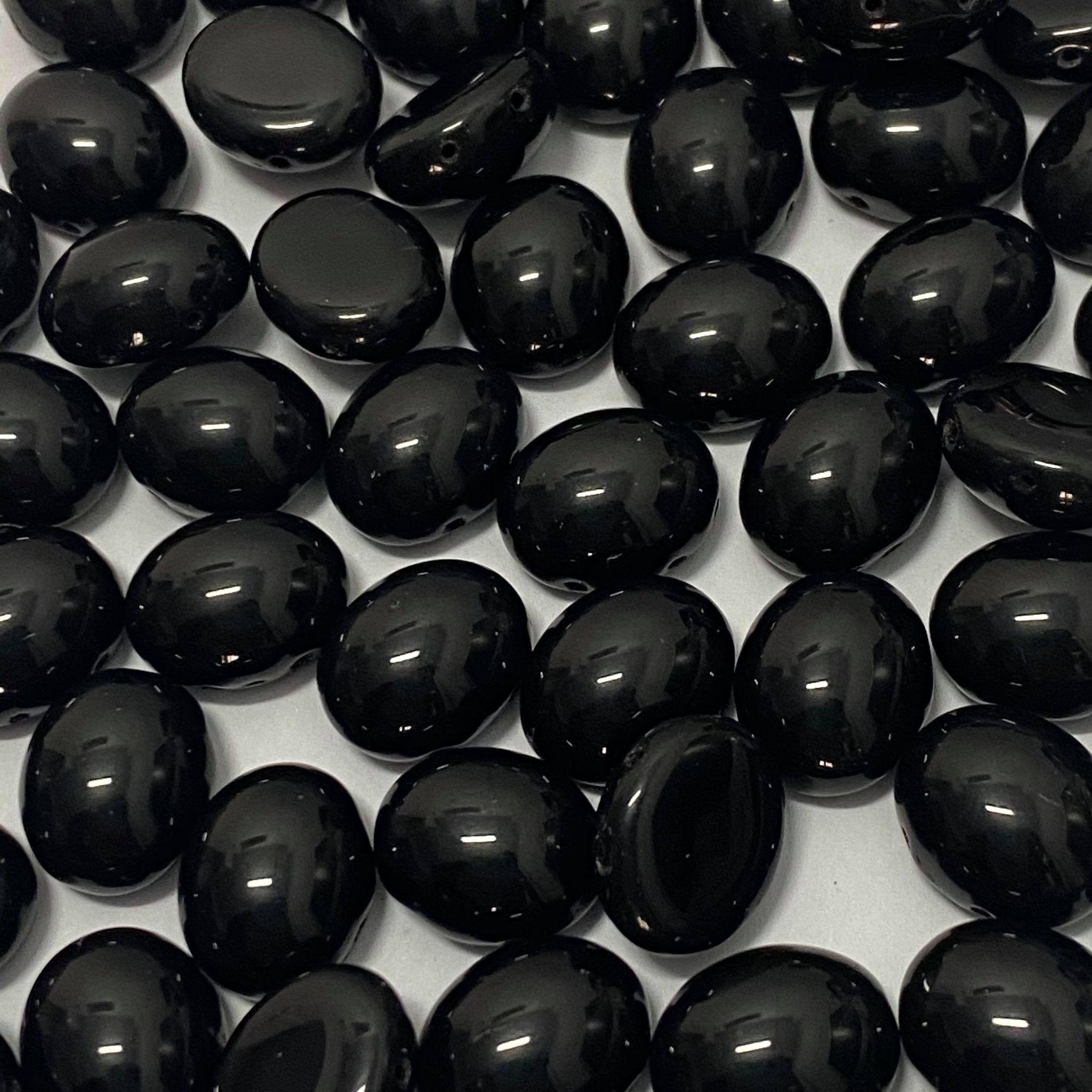 Margele Candy Oval 10x12mm 23980 Black — Imaginea 1