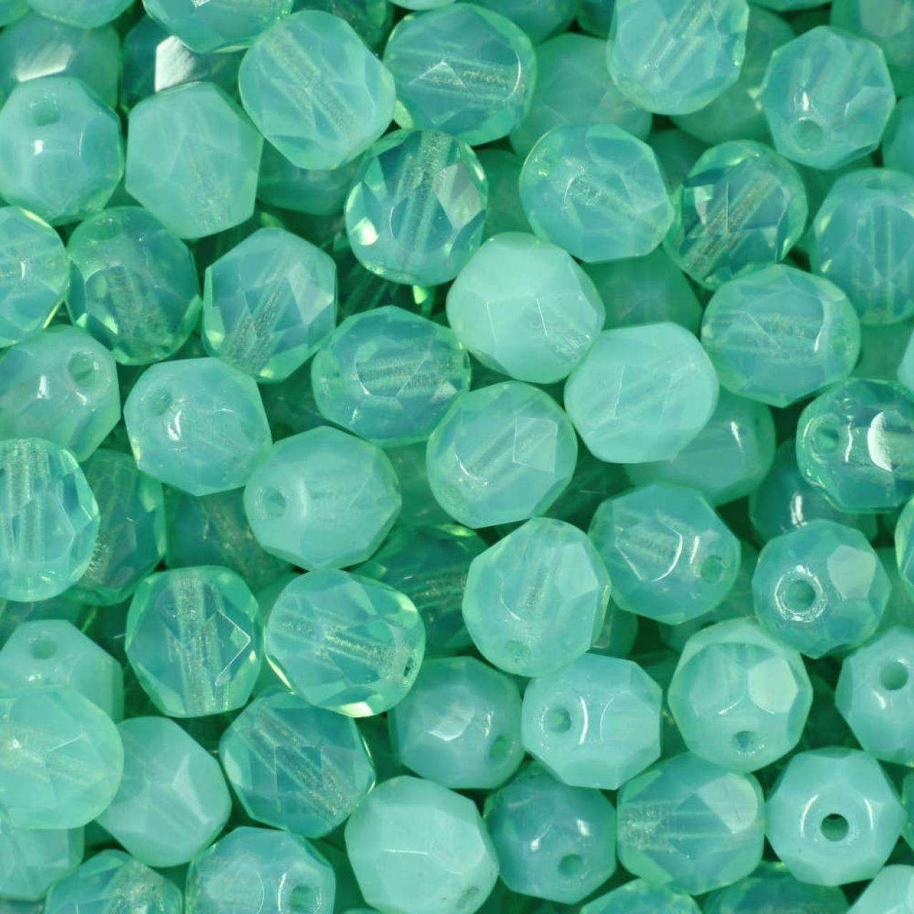 Margele Cehesti Fire-Polish 4mm 61100 Milky Aqua