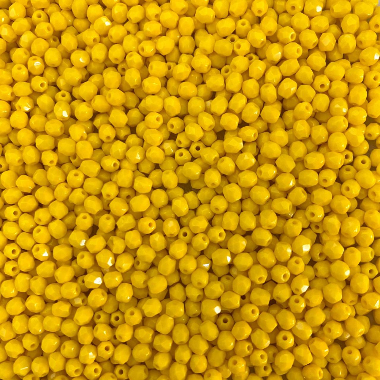 Margele Cehesti Fire-Polish 3mm 93100 Sunflower Yellow