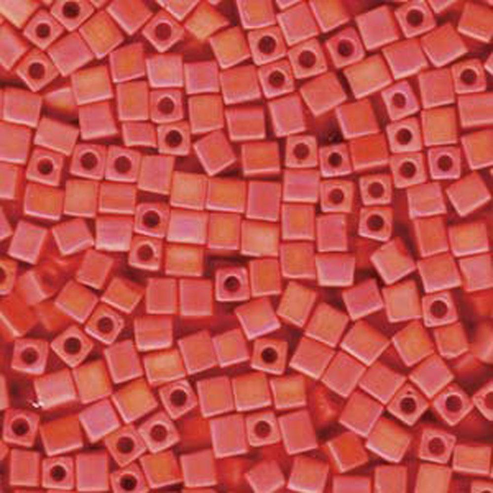 Miyuki Cube 1.8mm 0406FR Opaque Orange Matted AB — Imaginea 1