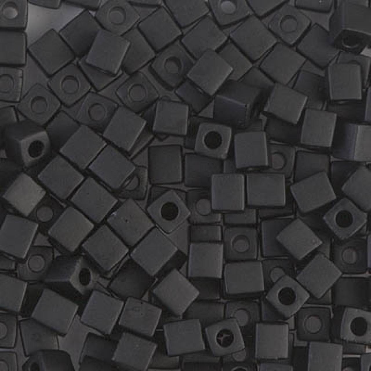Miyuki Cube 4mm 0401F Black Matted