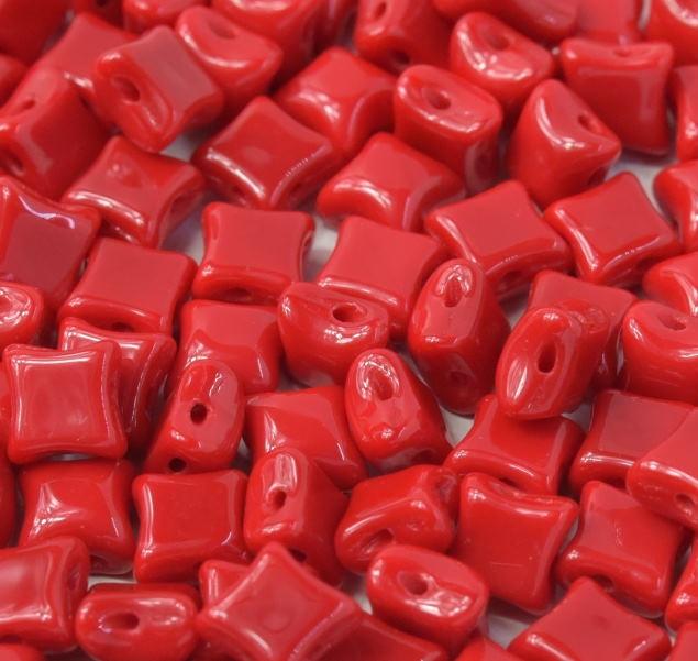 Margele Wibeduo 8x8mm 93200 Opaque Red — Imaginea 1