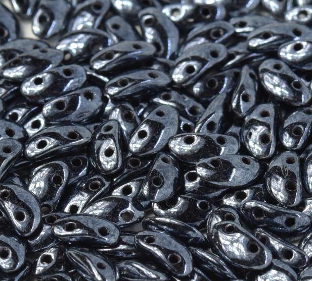 Margele Mobyduo 3x8mm 23980/14400 Jet Hematite — Imaginea 1