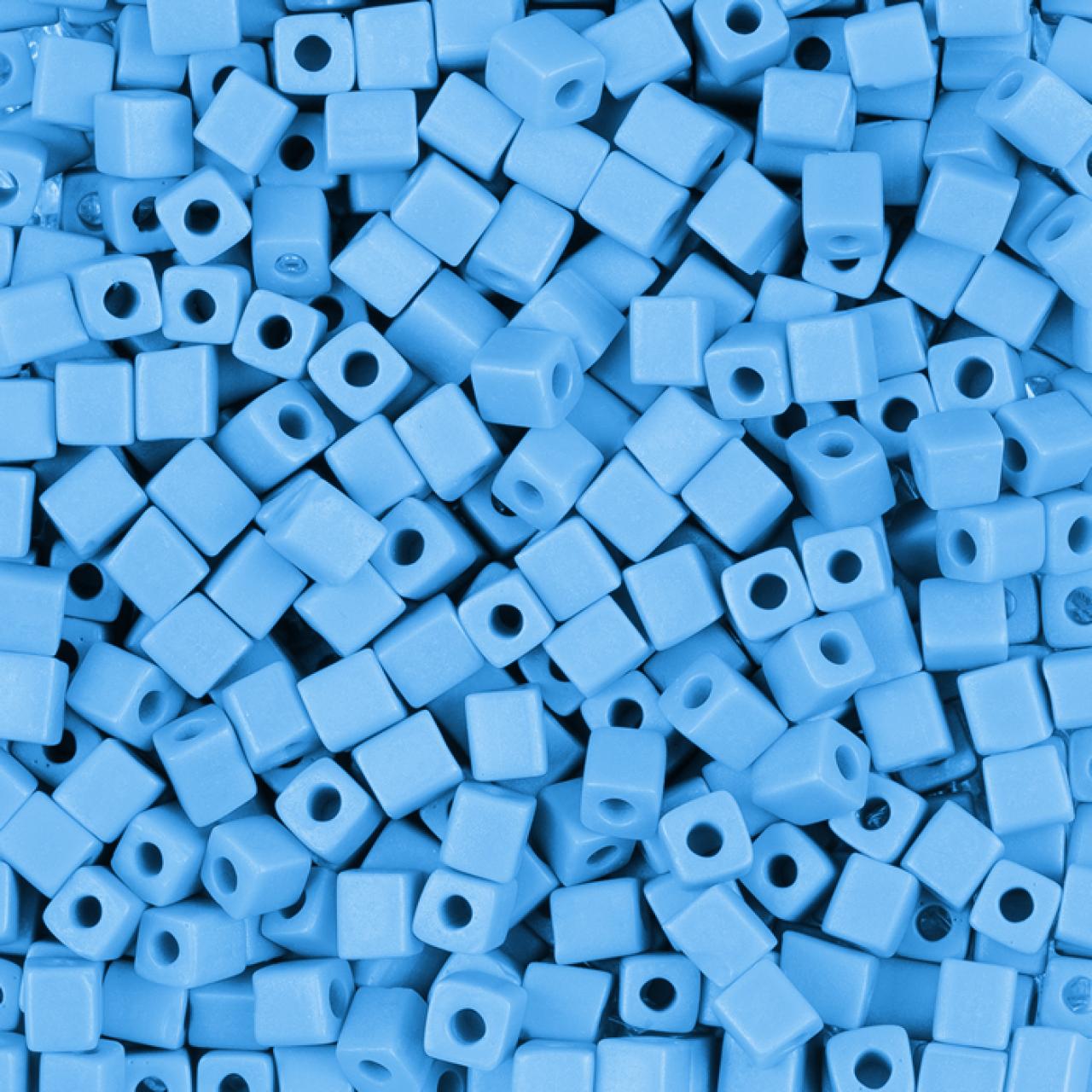 Miyuki Cube 1.8mm 0413FR Op. Turquoise Blue Matted AB