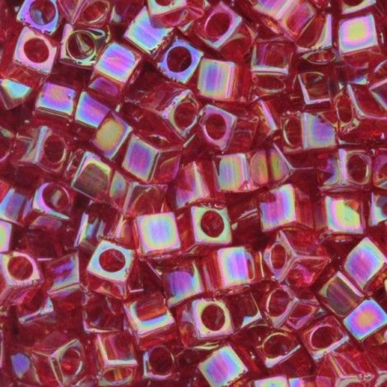 Miyuki cube 1.8mm 0298 Transparent Ruby AB