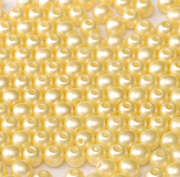 Margele Rotunde 6mm 02010/25039 Alabaster Pastel Cream — Imaginea 1