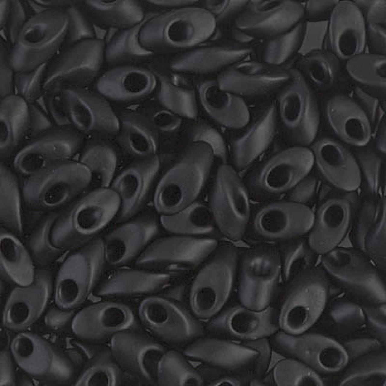 Miyuki Long Magatama 4x7mm 0401F Black Matted