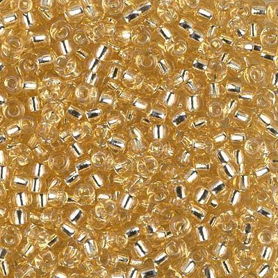 Margele de nisip Miyuki 11/0  0002 Silver Lined Lt. Gold — Imaginea 1