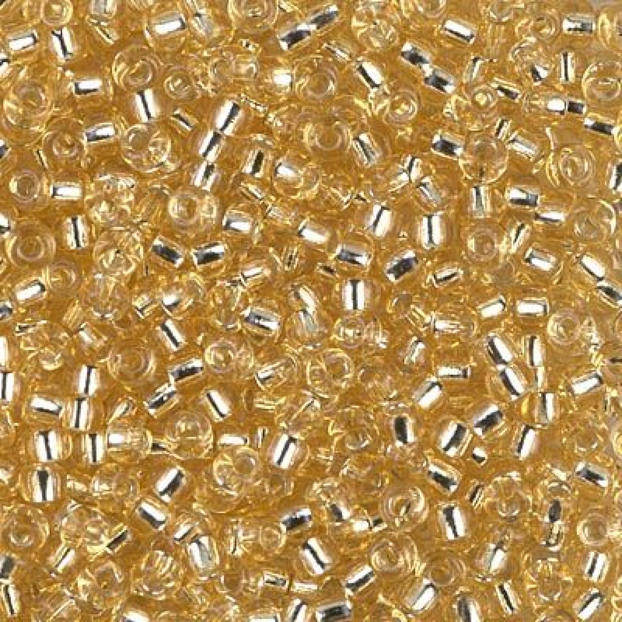 Margele de nisip Miyuki 11/0  0002 Silver Lined Lt. Gold