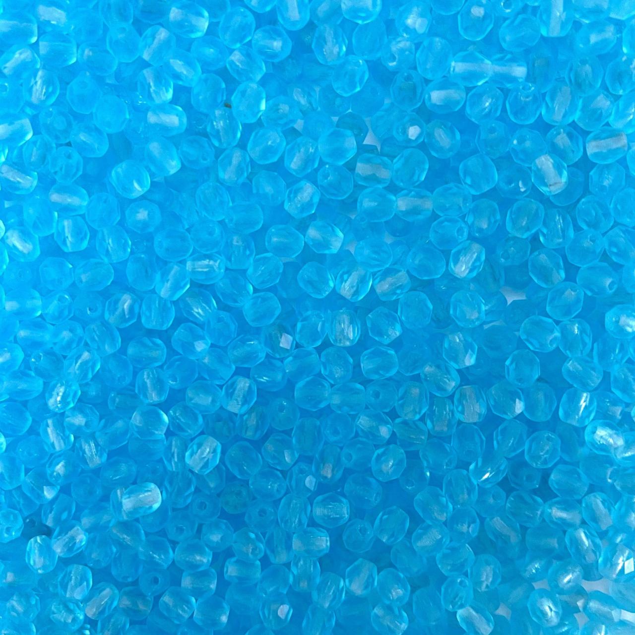 Margele Cehesti Fire-Polish 4mm M60010 Matte Aquamarine