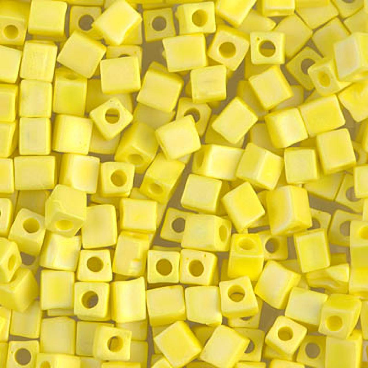 Miyuki Cube 1.8mm 0404FR Opaque Yellow Matted AB