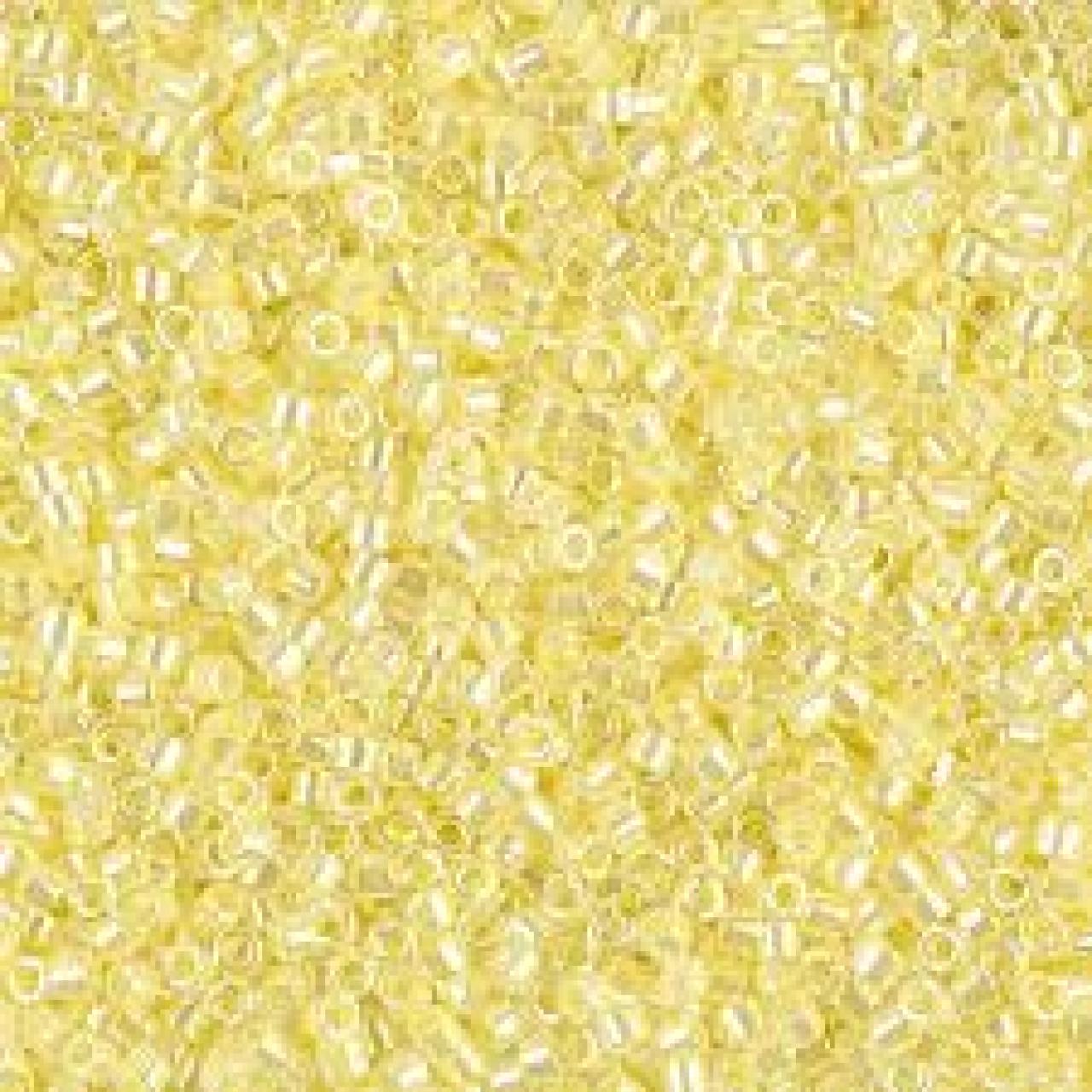 Delica 10/0 DB100232 Lined Crystal Pale Yellow Luster
