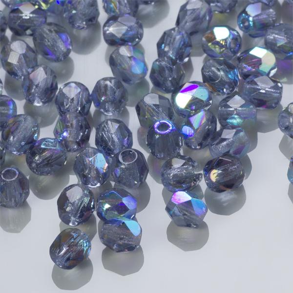 Margele Cehesti Fire-Polish 4mm X30320 Montana Blue AB — Imaginea 1