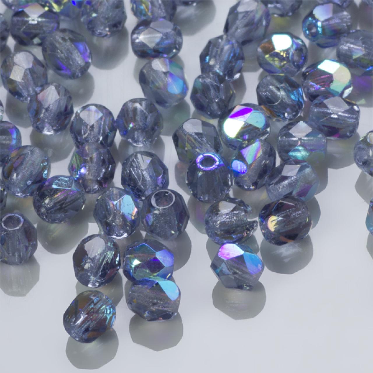 Margele Cehesti Fire-Polish 4mm X30320 Montana Blue AB