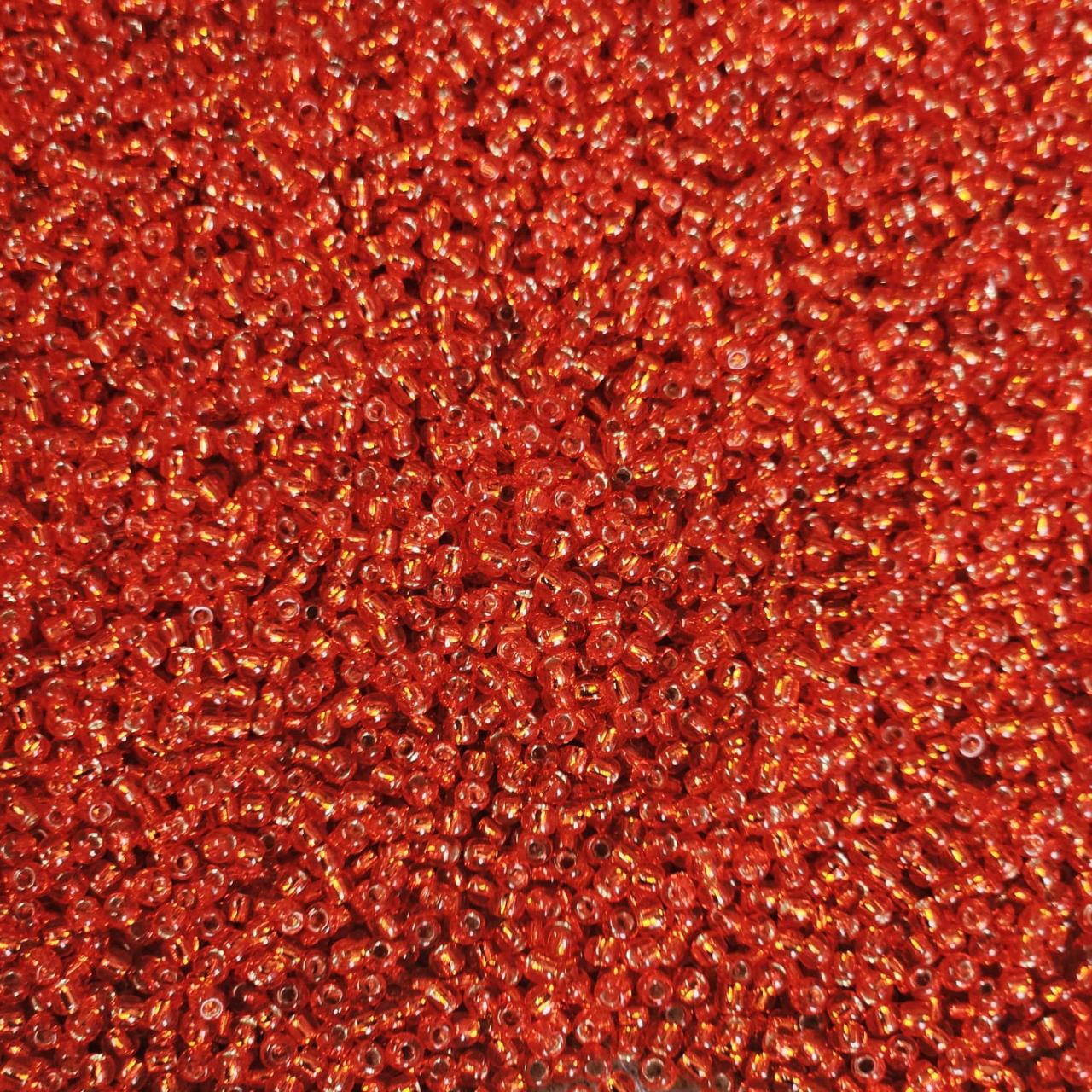 Margele Toho 11/0 0025 Silver Lined Lt. Siam Ruby