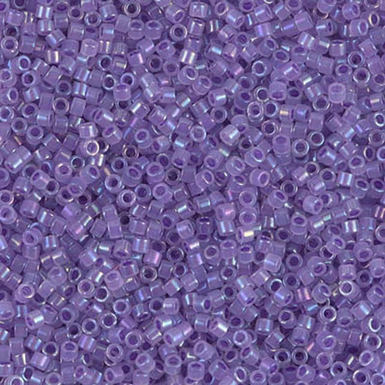 Delica 11/0 DB1753 SPKL Purple Lined Opal AB