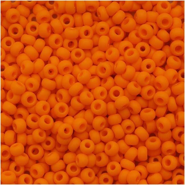 Margele Toho 11/0 0042DF Opaque Frosted Cantaloupe — Imaginea 1