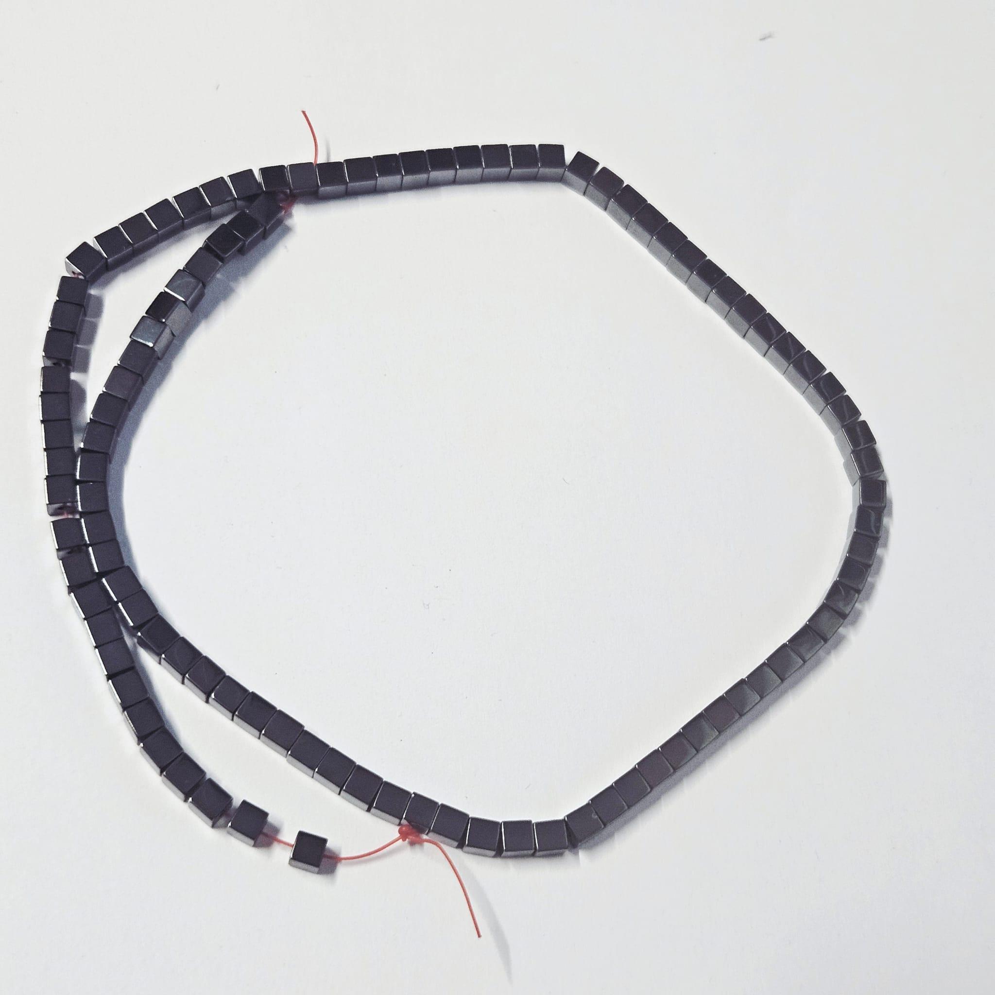 Margele Cub 4mm Cub Hematite — Imaginea 1
