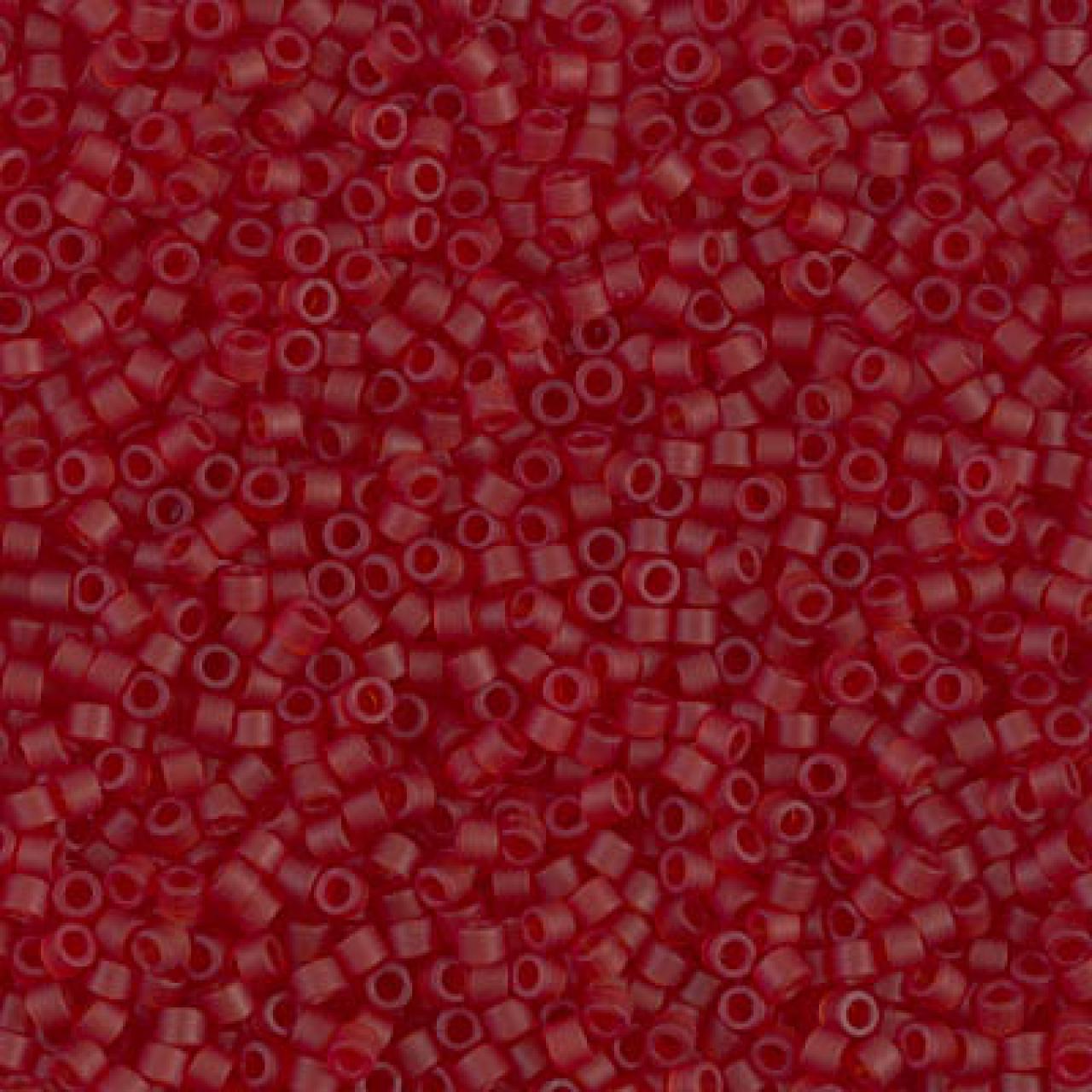 Delica 11/0 DB1262 Matted Transp Dk Cranberry