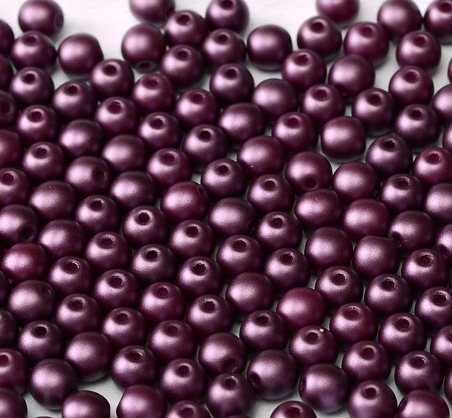 Margele Rotunde 6mm 02010/25032 Pastel Bordeaux — Imaginea 1