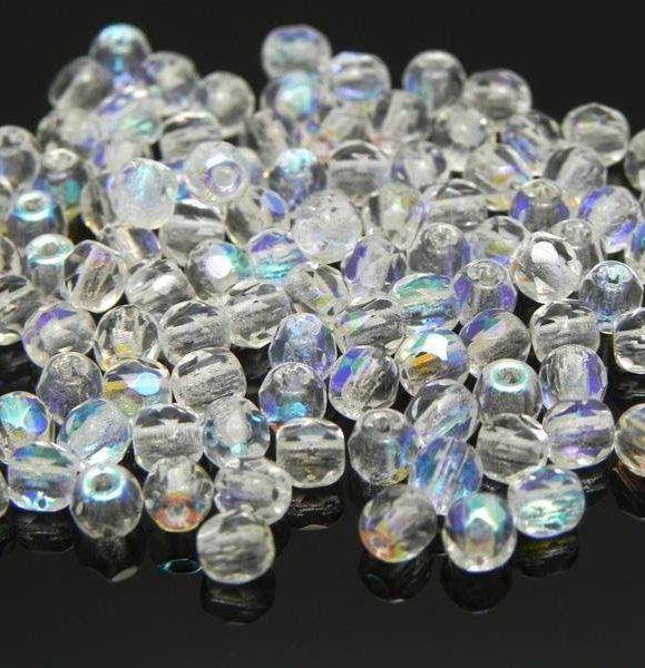 Margele Cehesti Fire-Polish 6 mm 00030/28701 Crystal AB — Imaginea 1