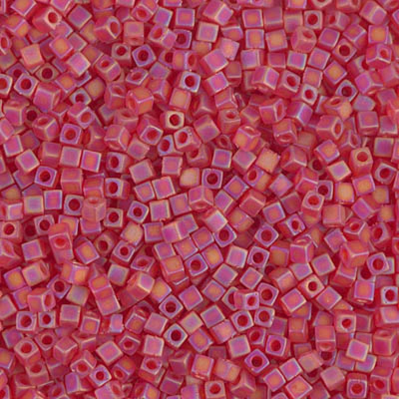 Miyuki Cube 1.8mm 0140FR Matted Light Red AB — Imaginea 1