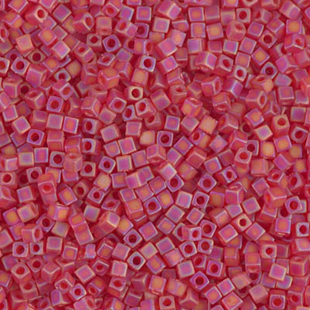Miyuki Cube 1.8mm 0140FR Matted Light Red AB