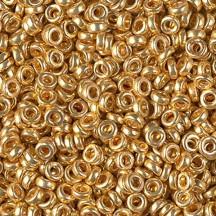 Miyuki Spacer 2,2x1 4202 Duracoat Galvanized Gold — Imaginea 1
