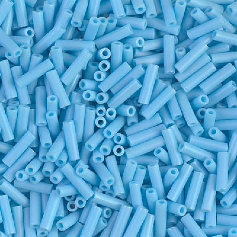 Miyuki Bugle 6mm 0413FR Opaque Turquoise Matted — Imaginea 1