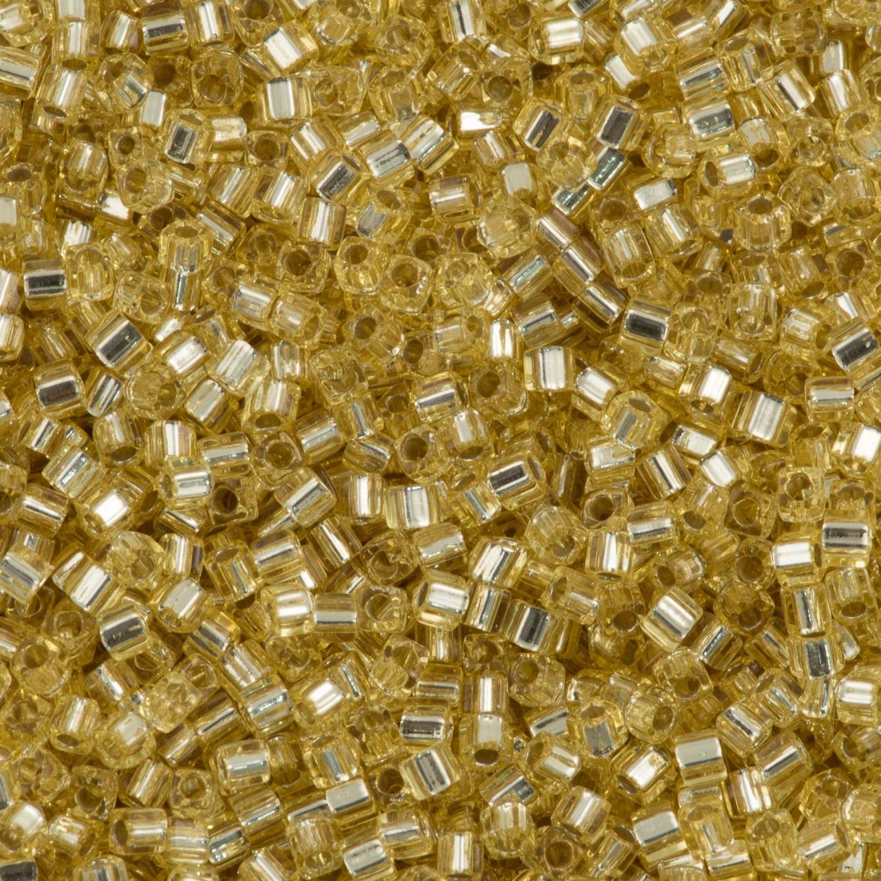 Miyuki Cube 1.8mm 0003 Silver Lined Gold