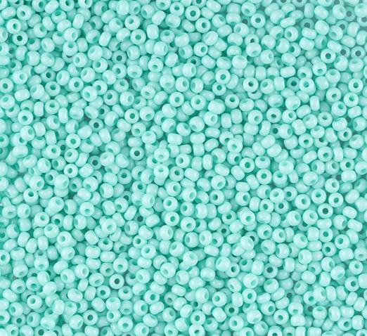 50 gr *Preciosa 10/0 19001/03164 Green Dyed Chalkwhite — Imaginea 1