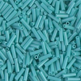Miyuki Bugle 6mm 412 Opaque Turquoise Green — Imaginea 1