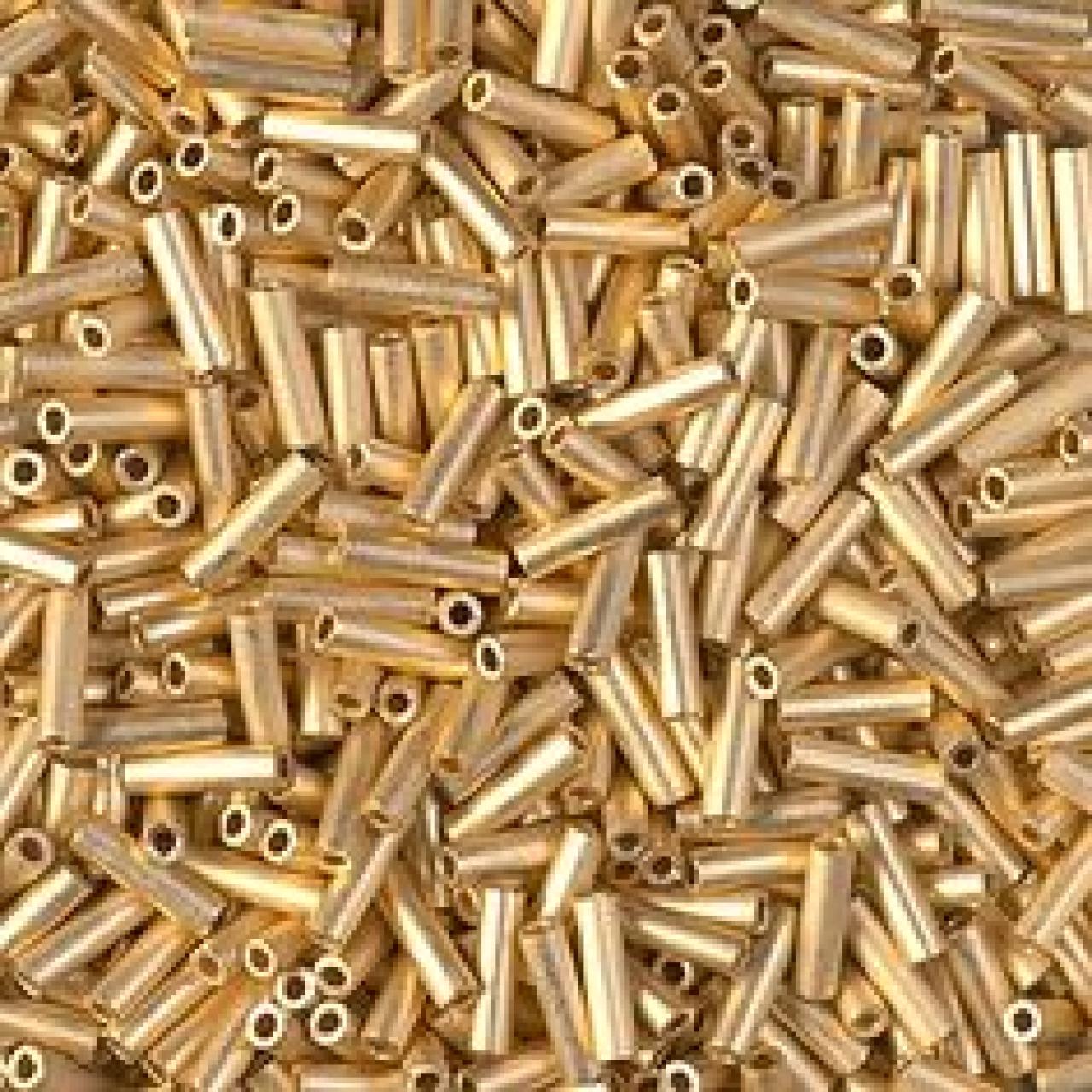 Miyuki Bugle 6mm 1053 Galvanized Yellow Gold