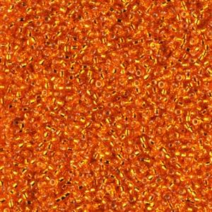 Margele de nisip Miyuki 11/0 0008 Silver lined Orange — Imaginea 1