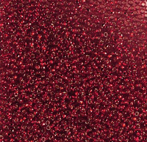 50gr Preciosa 11/0 19001/97090 Silver Line Red — Imaginea 1