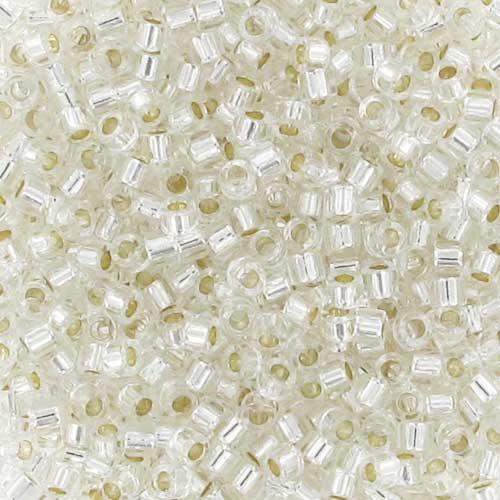 Delica 10/0 DB100041 Silver Lined Crystal — Imaginea 1