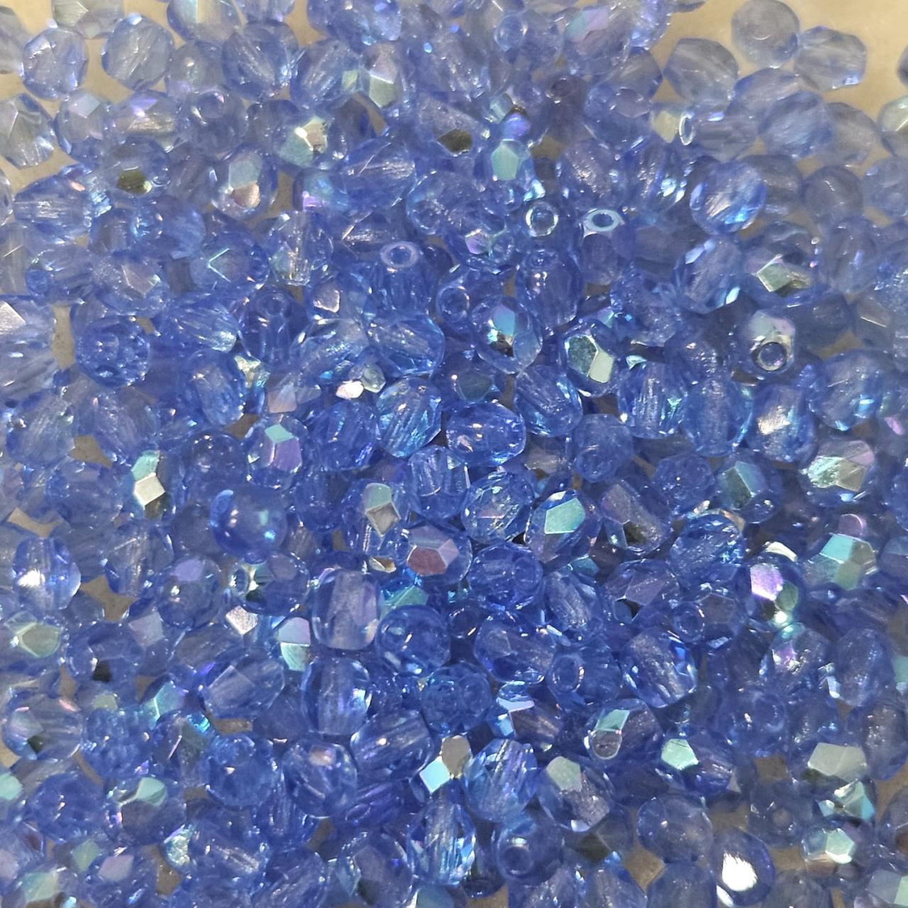Margele Cehesti Fire-Polish 4mm X30050 Sapphire AB