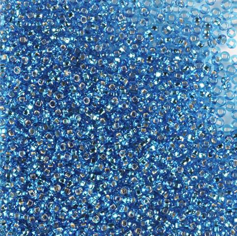 50gr Preciosa 11/0 19001/67150 Aquamarine Silver Lined — Imaginea 1