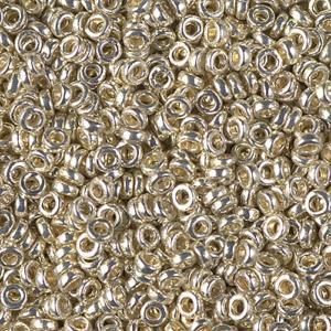 Miyuki Spacer 3x1,3mm 4201 Duracoat Galvanized Silver — Imaginea 1