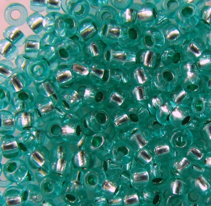 *Margele de nisip Preciosa Ornela 10/0 19001/08258 Silver Lined Green Turquoise