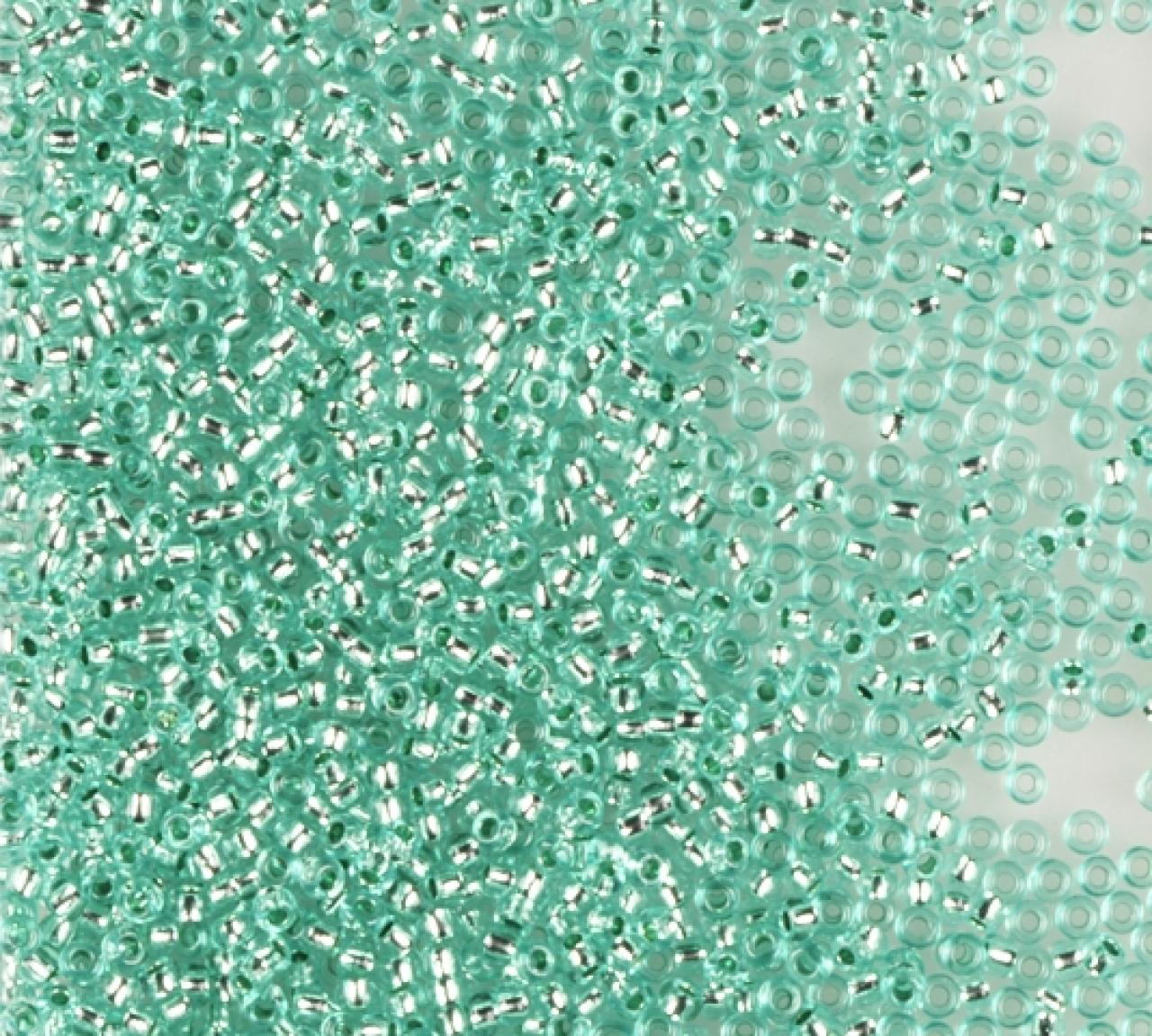 *Margele de nisip Preciosa Ornela 10/0 19001/08258 Silver Lined Green Turquoise — Imaginea 2