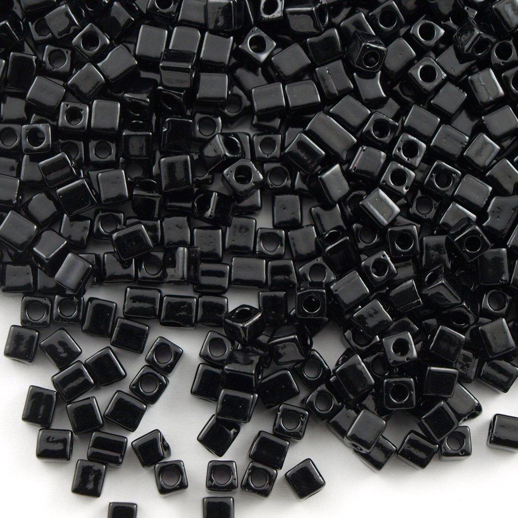 Miyuki Cube 3mm 0401 Opaque Black — Imaginea 1