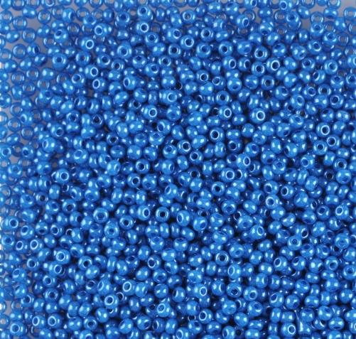 50gr Preciosa 10/0 19001/17136 Blue Dyed Alabaster Lustered — Imaginea 1