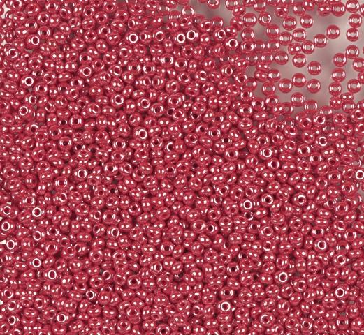 50gr Preciosa 10/0 19001/98190 Luster Op Red Coral — Imaginea 1
