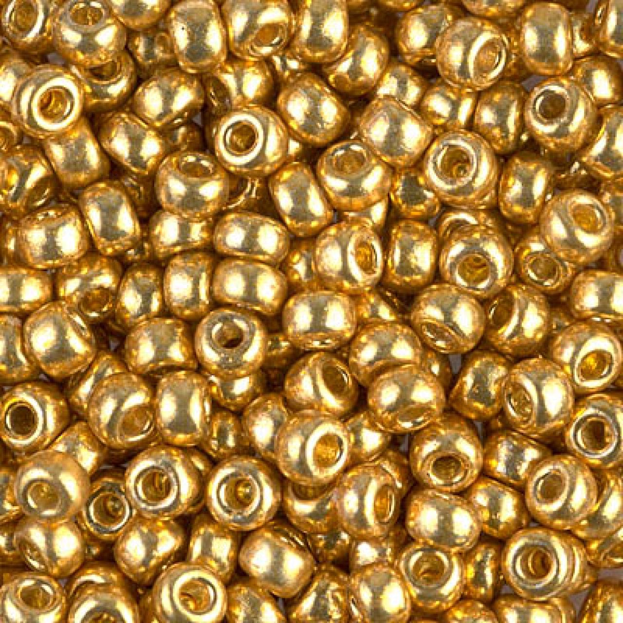 Margele de nisip Miyuki 6/0 4202 Duracoat Galvanized Gold
