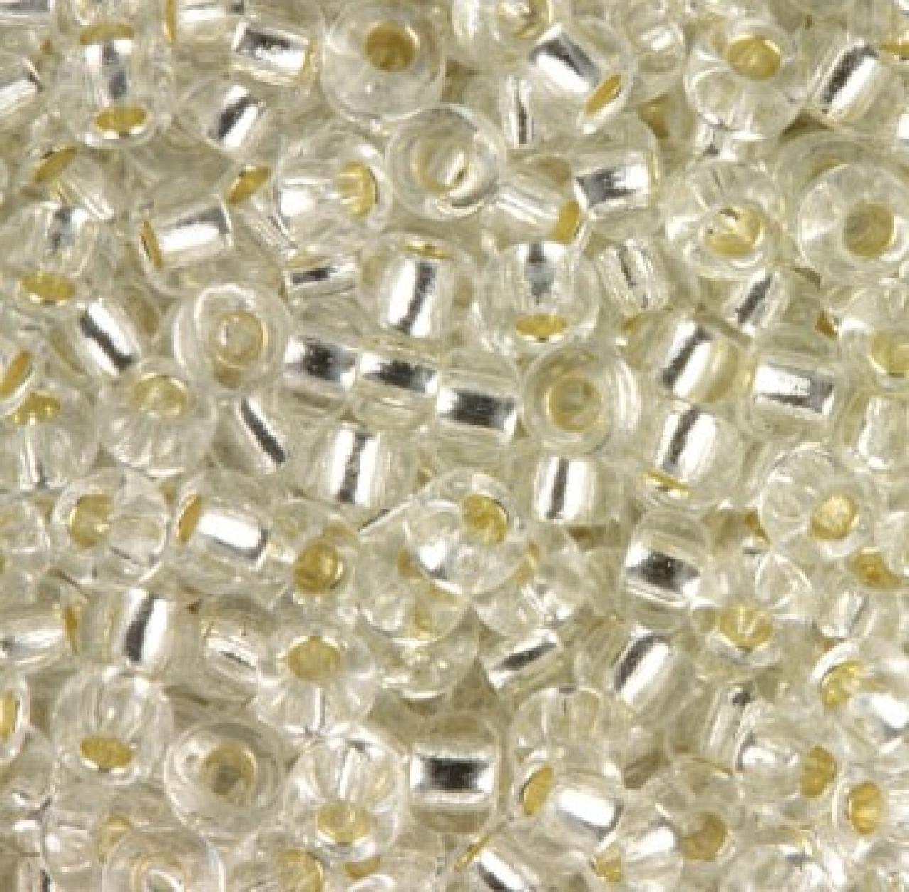 Margele de nisip Miyuki 11/0 0001 Silverlined Crystal